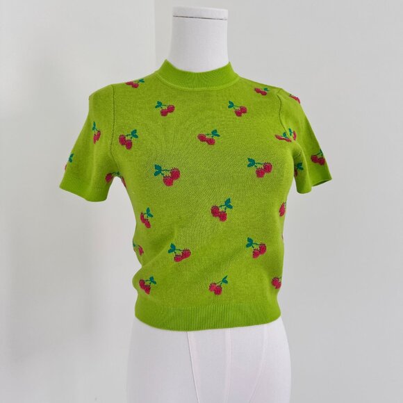 Lazy Oaf “Cherry Picked” Knitted T-Shirt – UK 6 🍒 - Picture 7 of 12